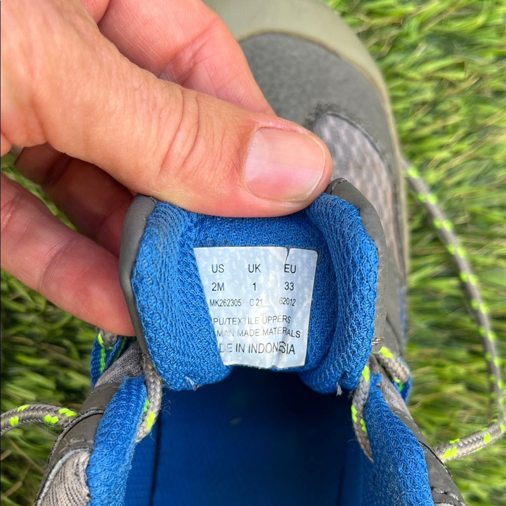 Merrell Kids' Gray and Blue Hiking Boots - Picture 8 of 10